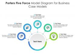 Porters five force model diagram for business case models infographic template