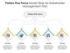 Porters five force model slide for stakeholder management plan infographic template