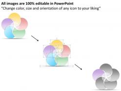 Porters five forces diagram with petals powerpoint template slide