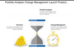 Portfolio analysis change management launch product iteration planning