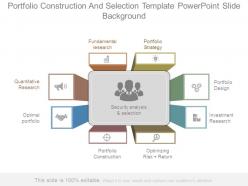 Portfolio construction and selection template powerpoint slide background