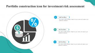 Portfolio Construction Icon For Investment Risk Assessment