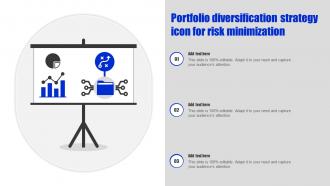 Portfolio Diversification Strategy Icon For Risk Minimization