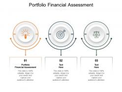 Portfolio financial assessment ppt powerpoint presentation layouts background cpb