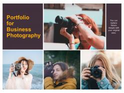 Portfolio for business photography ppt powerpoint presentation styles