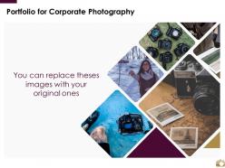 Portfolio for corporate photography ppt powerpoint presentation slides structure