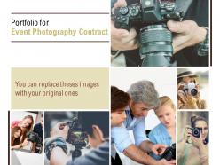 Portfolio for event photography contract ppt powerpoint presentation icon