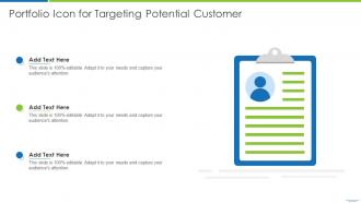 Portfolio Icon For Targeting Potential Customer