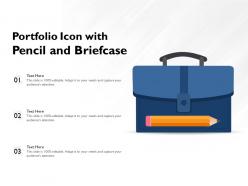 Portfolio icon with pencil and briefcase