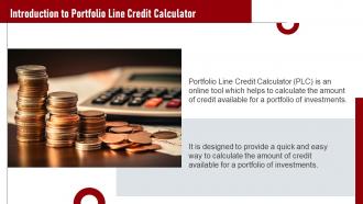 Portfolio Line Credit Calculator Powerpoint Presentation And Google Slides ICP Captivating Informative