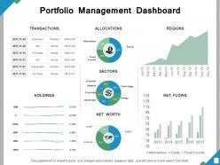 Portfolio management dashboard ppt powerpoint presentation file guide