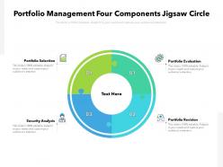 Portfolio management four components jigsaw circle
