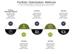 Portfolio optimization methods ppt powerpoint presentation layouts example topics cpb