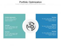 Portfolio optimization ppt powerpoint presentation inspiration show cpb