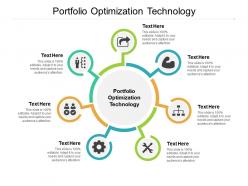 Portfolio optimization technology ppt powerpoint presentation model clipart images cpb
