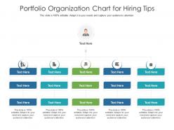 Portfolio organization chart for hiring tips infographic template