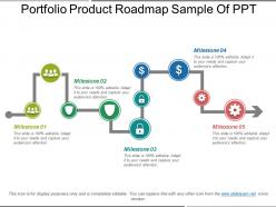 Portfolio product roadmap sample of ppt