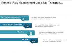 Portfolio risk management logistical transport services risk financial operations cpb