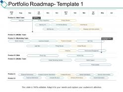 Portfolio roadmap process ppt summary background designs