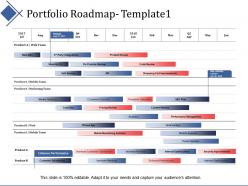 Portfolio roadmap process ppt summary infographic template