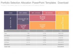 Portfolio selection allocation powerpoint templates download