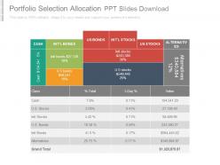 Portfolio selection allocation ppt slides download