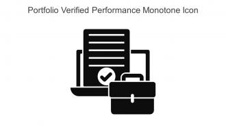 Portfolio Verified Performance Monotone Icon In Powerpoint Pptx Png And Editable Eps Format