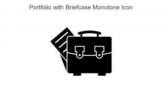 Portfolio With Briefcase Monotone Icon In Powerpoint Pptx Png And Editable Eps Format