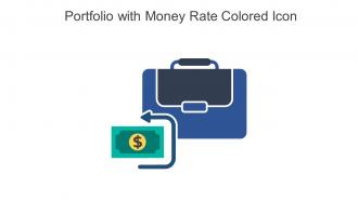 Portfolio With Money Rate Colored Icon In Powerpoint Pptx Png And Editable Eps Format