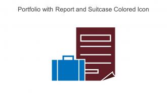 Portfolio With Report And Suitcase Colored Icon In Powerpoint Pptx Png And Editable Eps Format