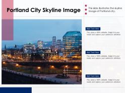 Portland city skyline image powerpoint presentation ppt template