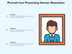 Portrait icon presenting human illustration