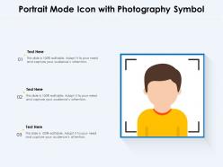 Portrait mode icon with photography symbol