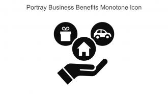 Portray Business Benefits Monotone Icon In Powerpoint Pptx Png And Editable Eps Format