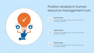 Position Analysis In Human Resource Management Icon