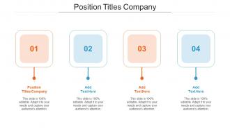 Position Titles Company Ppt Powerpoint Presentation Slides Professional Cpb