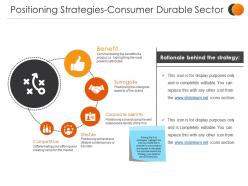 Positioning strategies consumer durable sector presentation outline