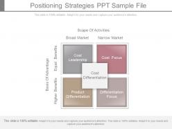 Positioning strategies ppt sample file