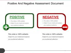 Positive and negative assessment document sample of ppt