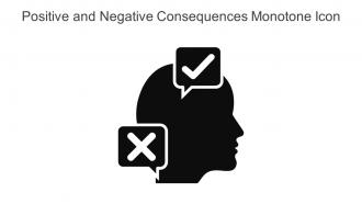 Positive And Negative Consequences Monotone Icon In Powerpoint Pptx Png And Editable Eps Format