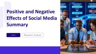Positive And Negative Effects Of Social Media Summary PPT PowerPoint AT