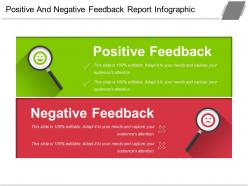 Positive and negative feedback report infographic ppt design