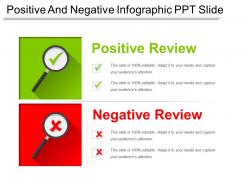 Positive and negative infographic ppt slide