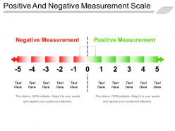 Positive and negative measurement scale ppt design templates