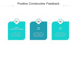 Positive constructive feedback ppt powerpoint presentation professional layout cpb