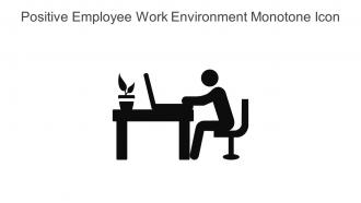 Positive Employee Work Environment Monotone Icon In Powerpoint Pptx Png And Editable Eps Format