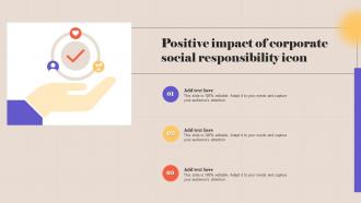 Positive Impact Of Corporate Social Responsibility Icon