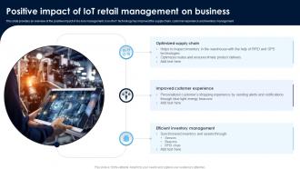 Positive Impact Of IoT Retail Monitoring Patients Health Through IoT Technology IoT SS V