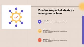 Positive Impact Of Strategic Management Icon