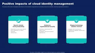 Positive Impacts Of Cloud Identity Management